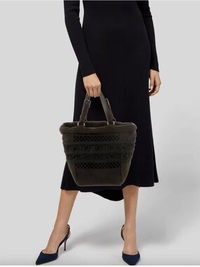 Marni Bucket Bag Dark Brown Woven Tote Quiet Luxury Capsule Wardrobe